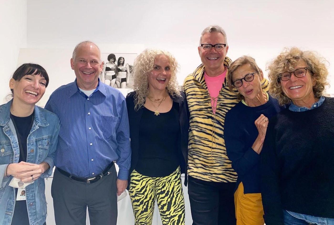 Left to right: Curators Lisa Volpe and Malcolm Daniel, Jennifer Greenburg, Paige Ramey and Barbara Levine